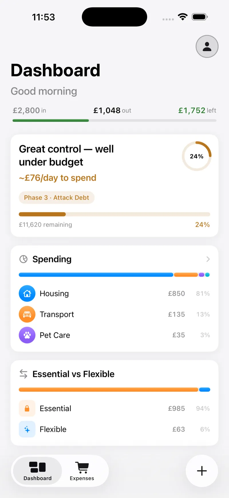Clearway on iPhone