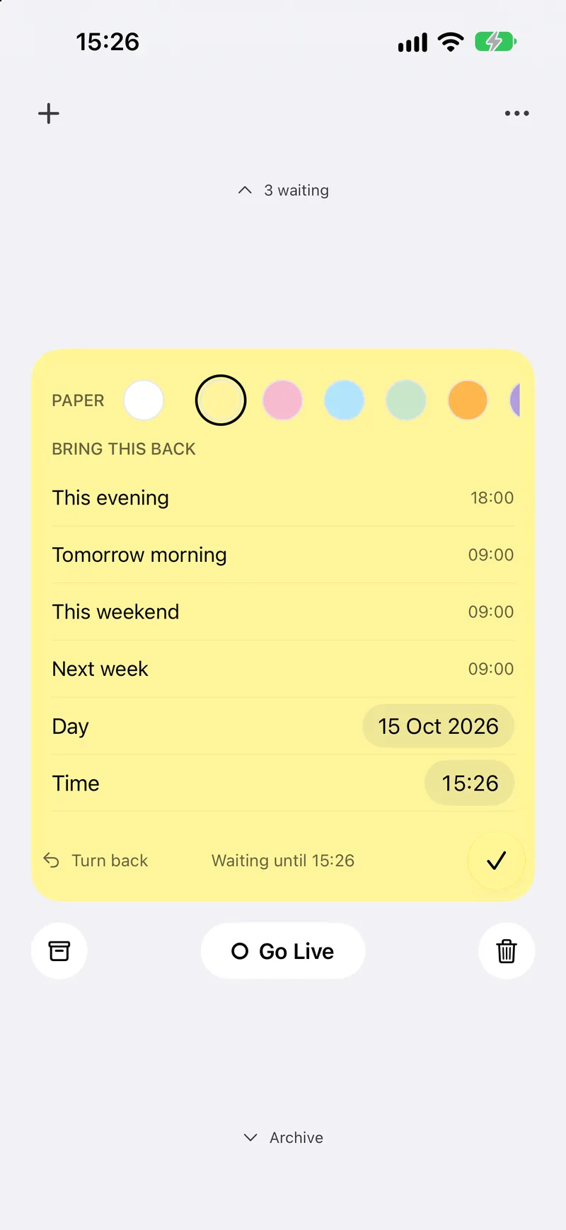 Give it a time and it comes back