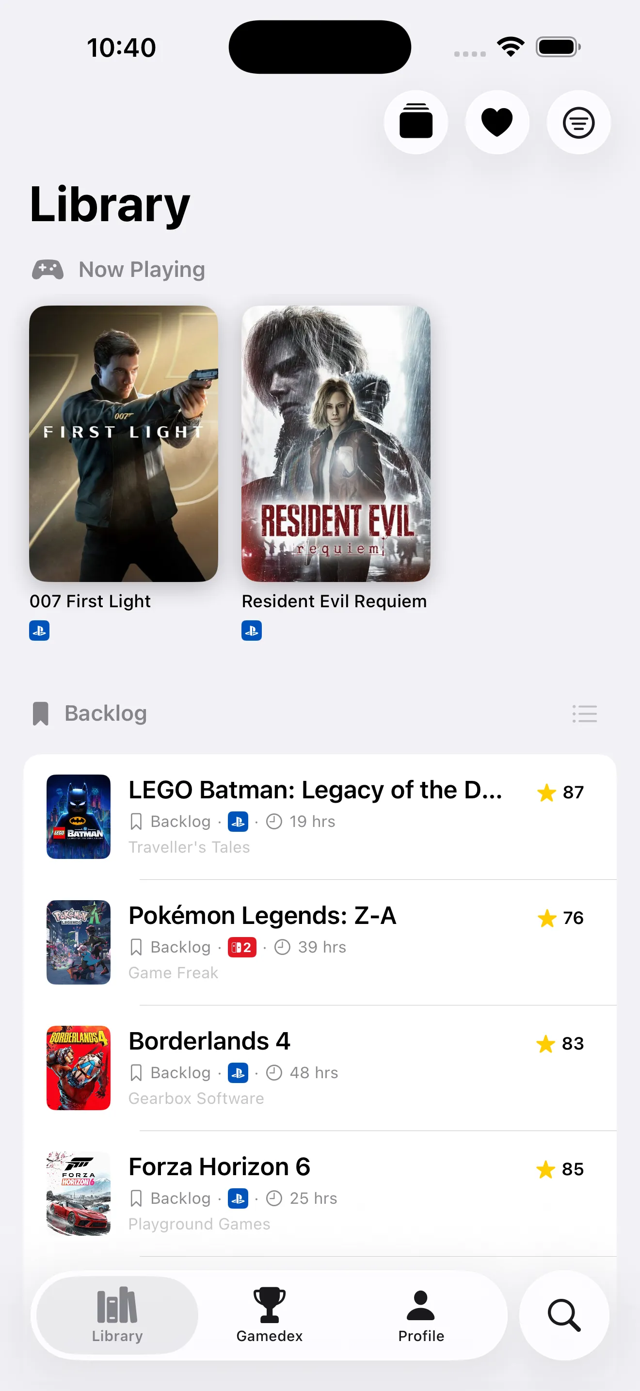 Pocket Backlog on iPhone