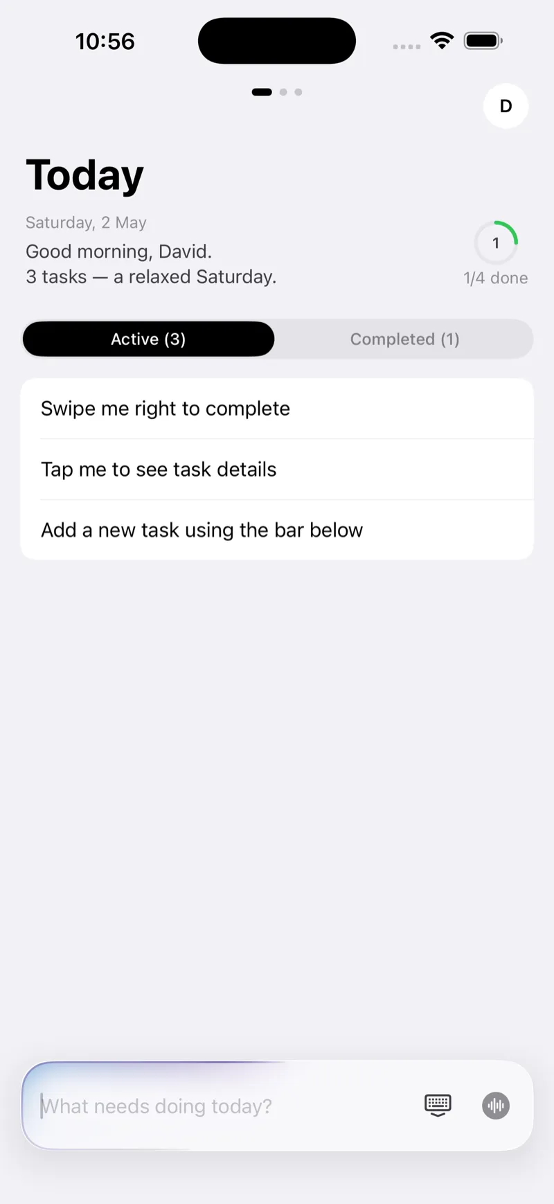 Pocket Task on iPhone