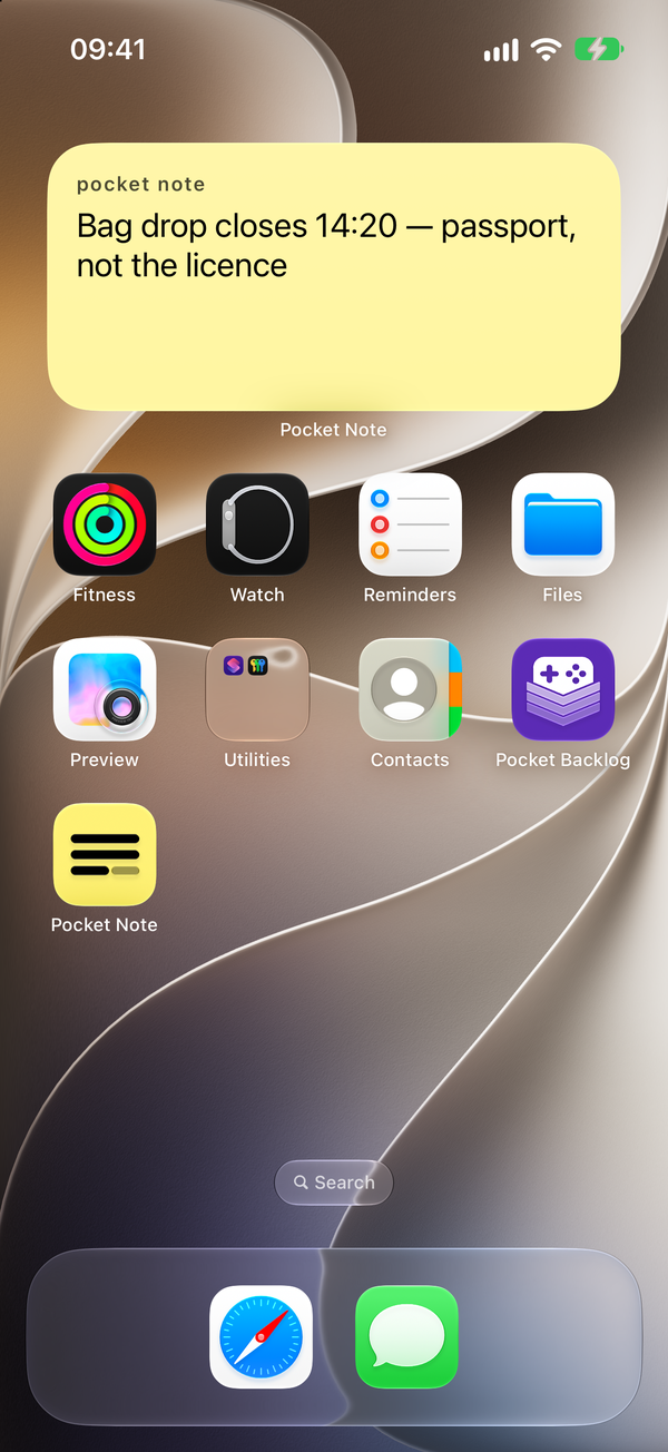 Home Screen widget